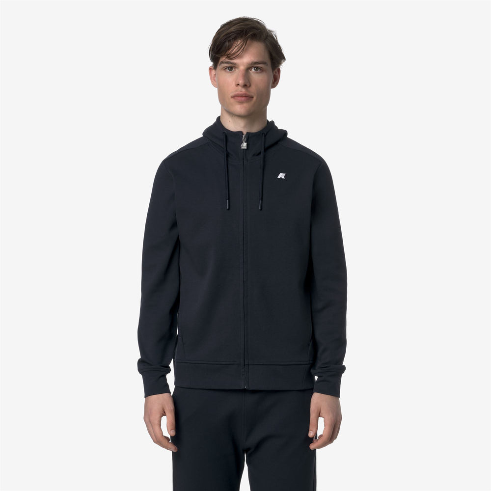 Blue Men's Athletic Fleece Jacket with Pockets 02