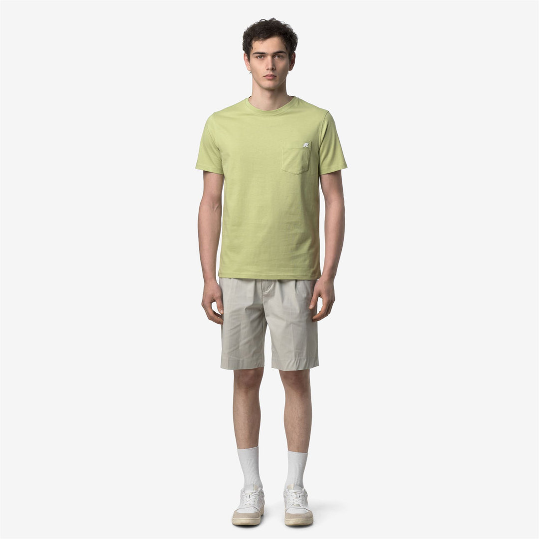SIGUR JERSEY SLIM T-Shirts & Top T-Shirt Man Green Dk Lime 01