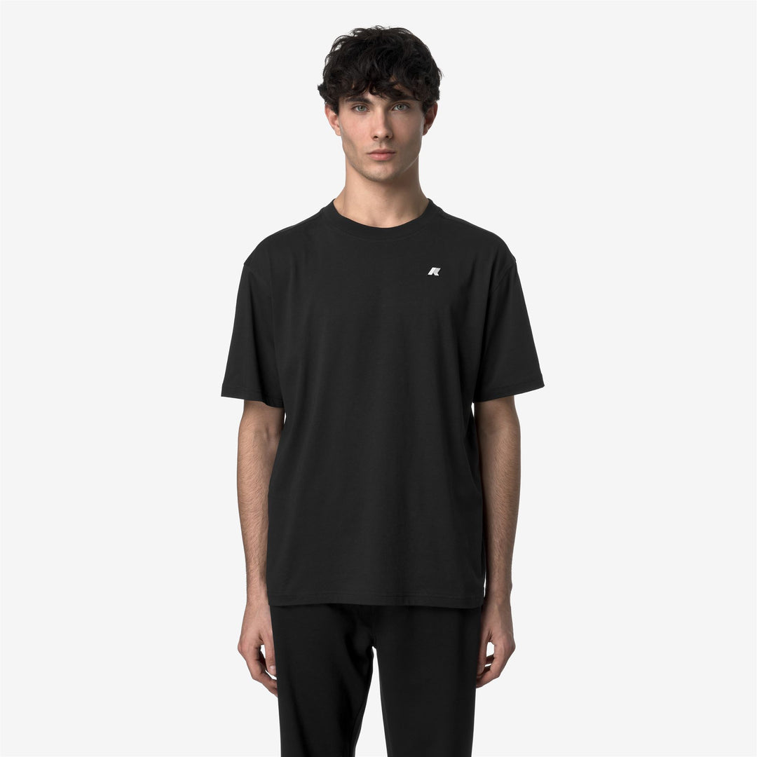 Black Grey Men's Casual Cotton T-Shirt with Crew Neck 01