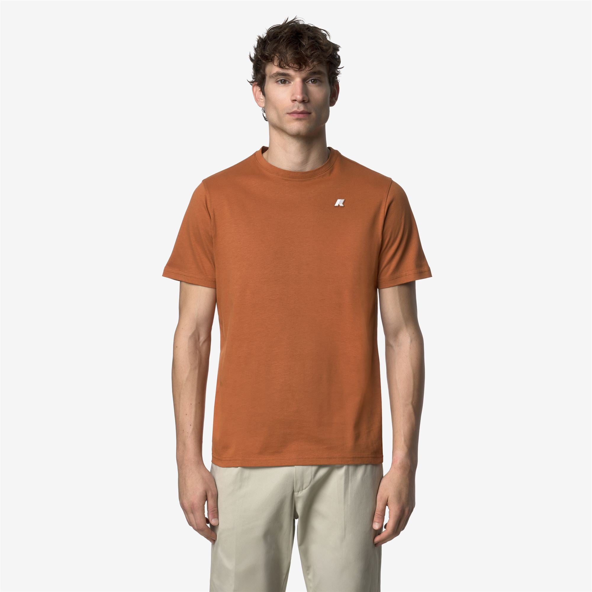 T-Shirts & Top_MAN_ODOM JERSEY PEACH_T-Shirt_Orange Adobe - Commercial 4