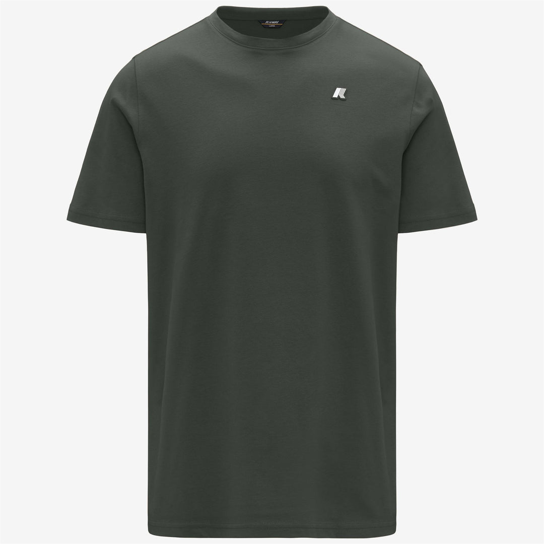 Green Men's Slim Fit Cotton T-Shirt with Logo 01
