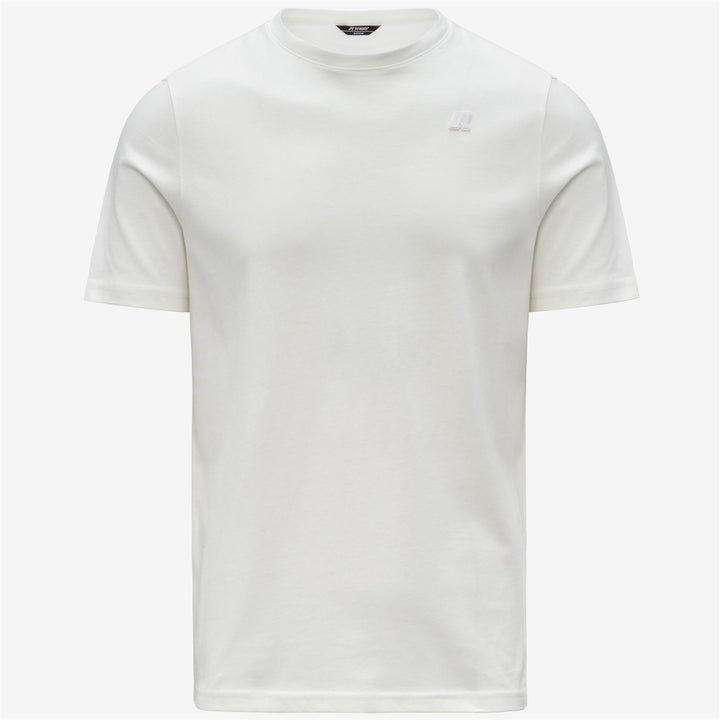 Camiseta blanca de algodón de corte entallado para hombre con logotipo 1