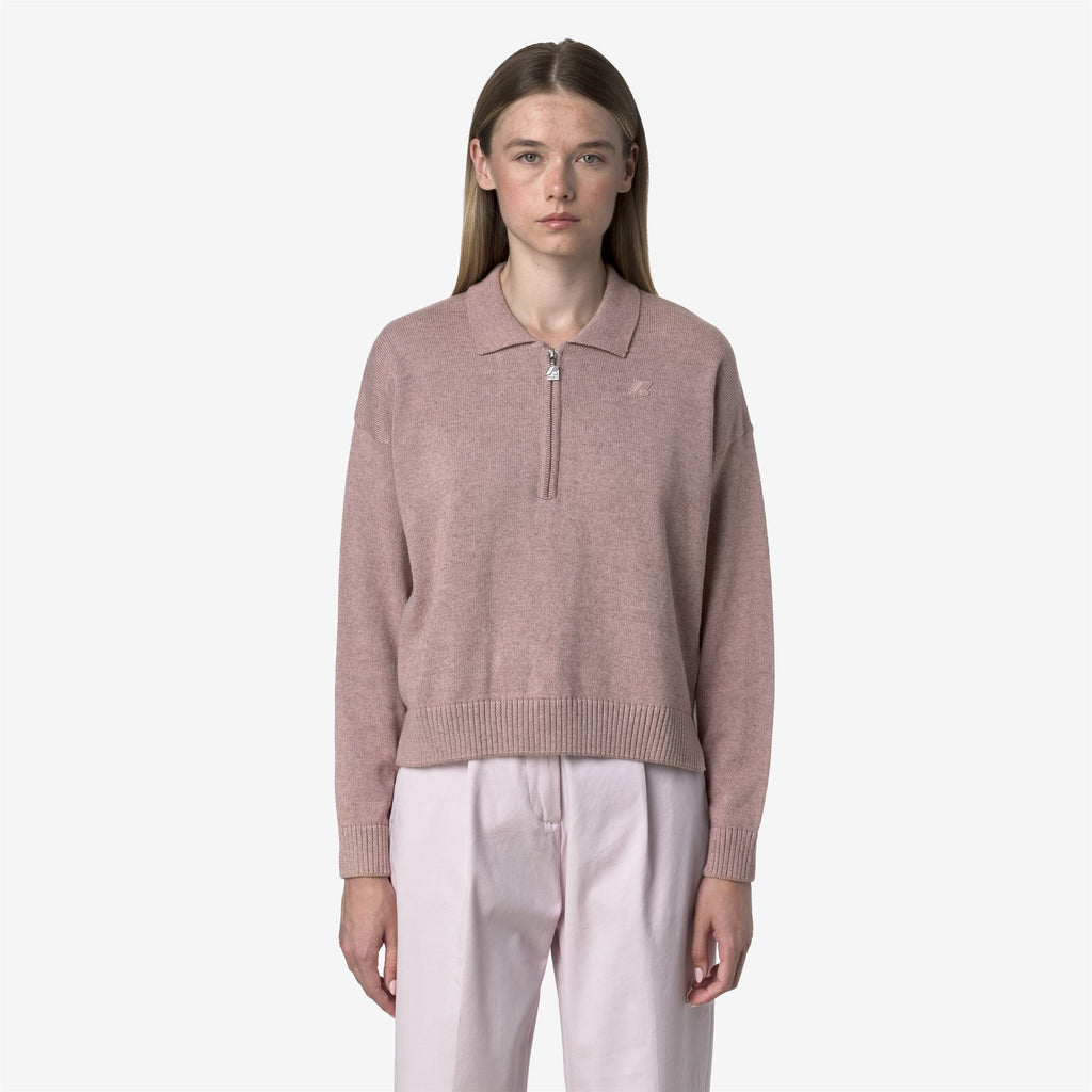 Knitwear_WOMAN_GRAMARNIER COTTON CASHMERE AF_Pull Over_Pink Fawn Mel - Commercial 4