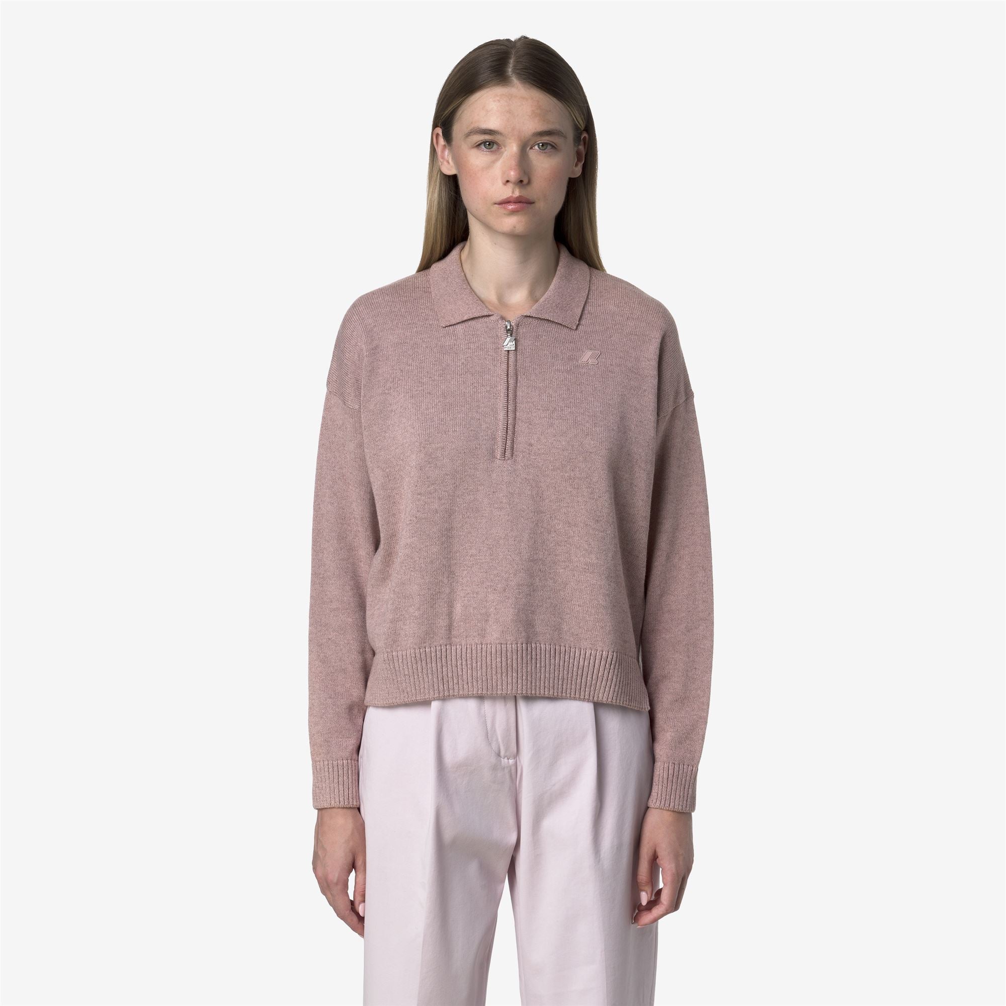 Knitwear_WOMAN_GRAMARNIER COTTON CASHMERE AF_Pull Over_Pink Fawn Mel - Commercial 4