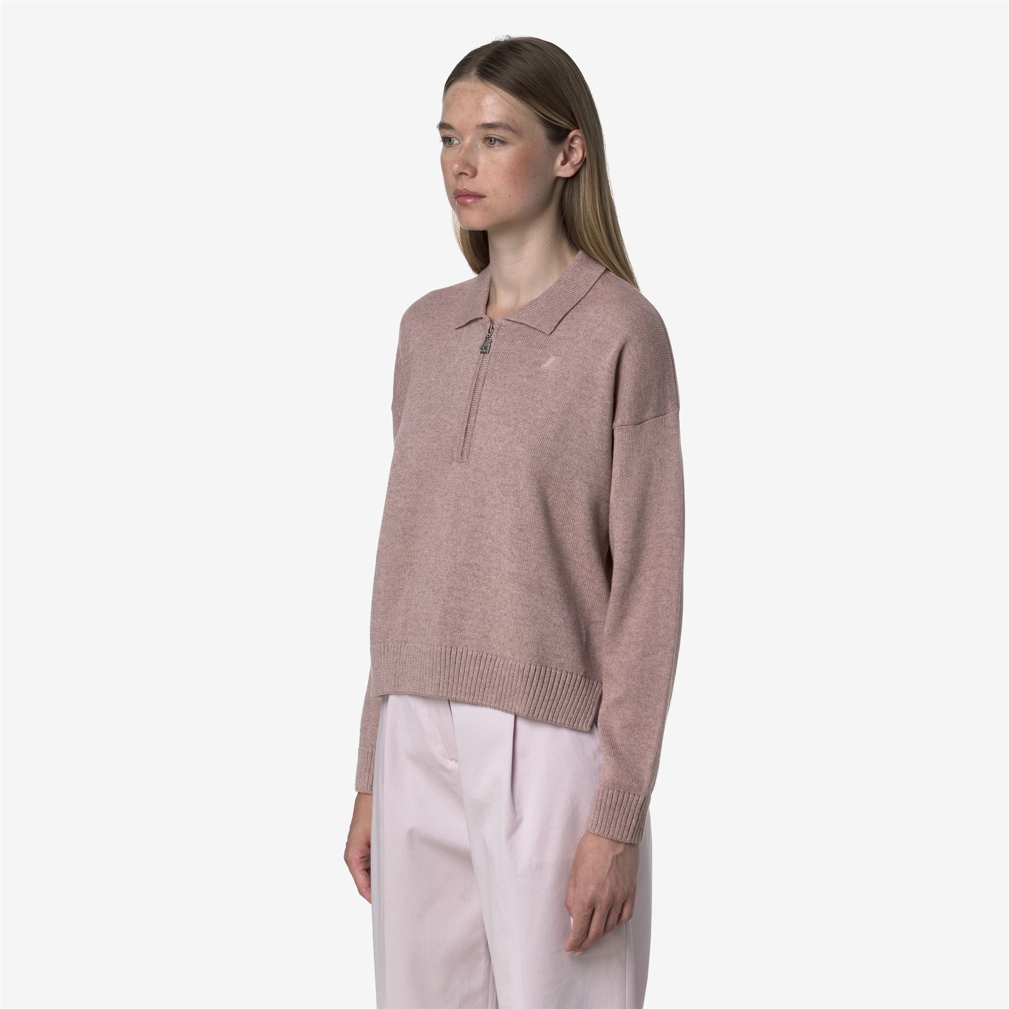 Knitwear_WOMAN_GRAMARNIER COTTON CASHMERE AF_Pull Over_Pink Fawn Mel - Commercial 5
