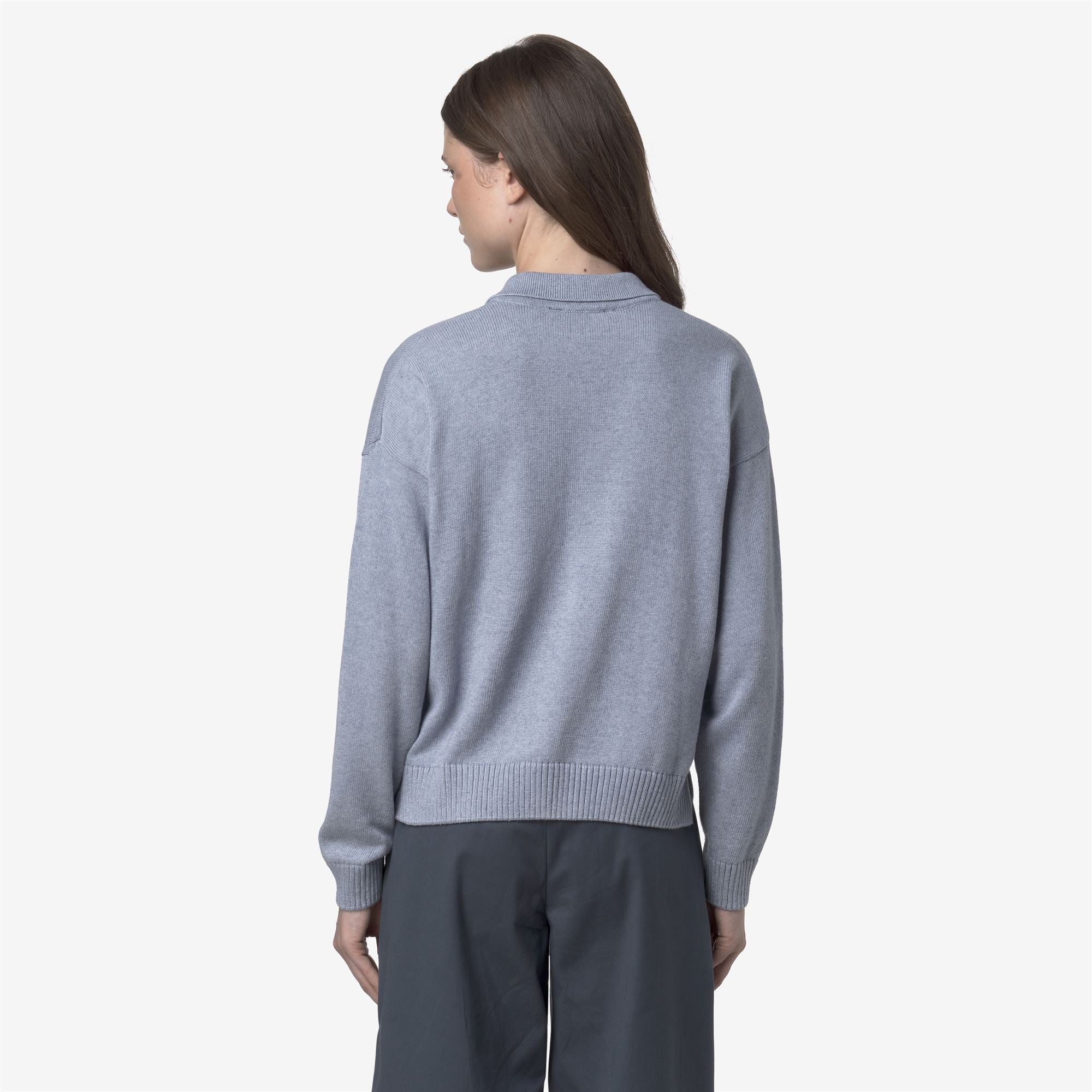 Knitwear_WOMAN_GRAMARNIER COTTON CASHMERE AF_Pull Over_Azure Mel - AZURE BLIZZARD - Commercial 6