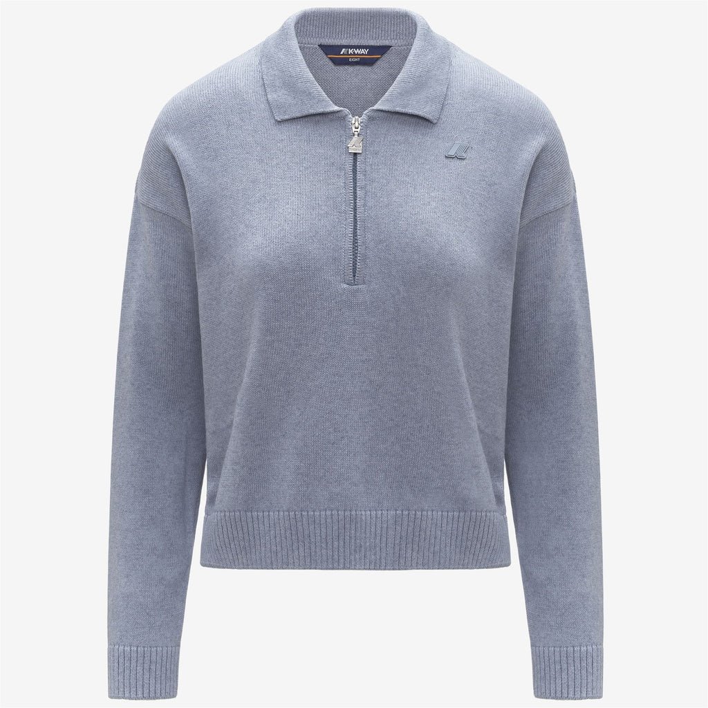 Knitwear_WOMAN_GRAMARNIER COTTON CASHMERE AF_Pull Over_Azure Mel - AZURE BLIZZARD - Commercial 1