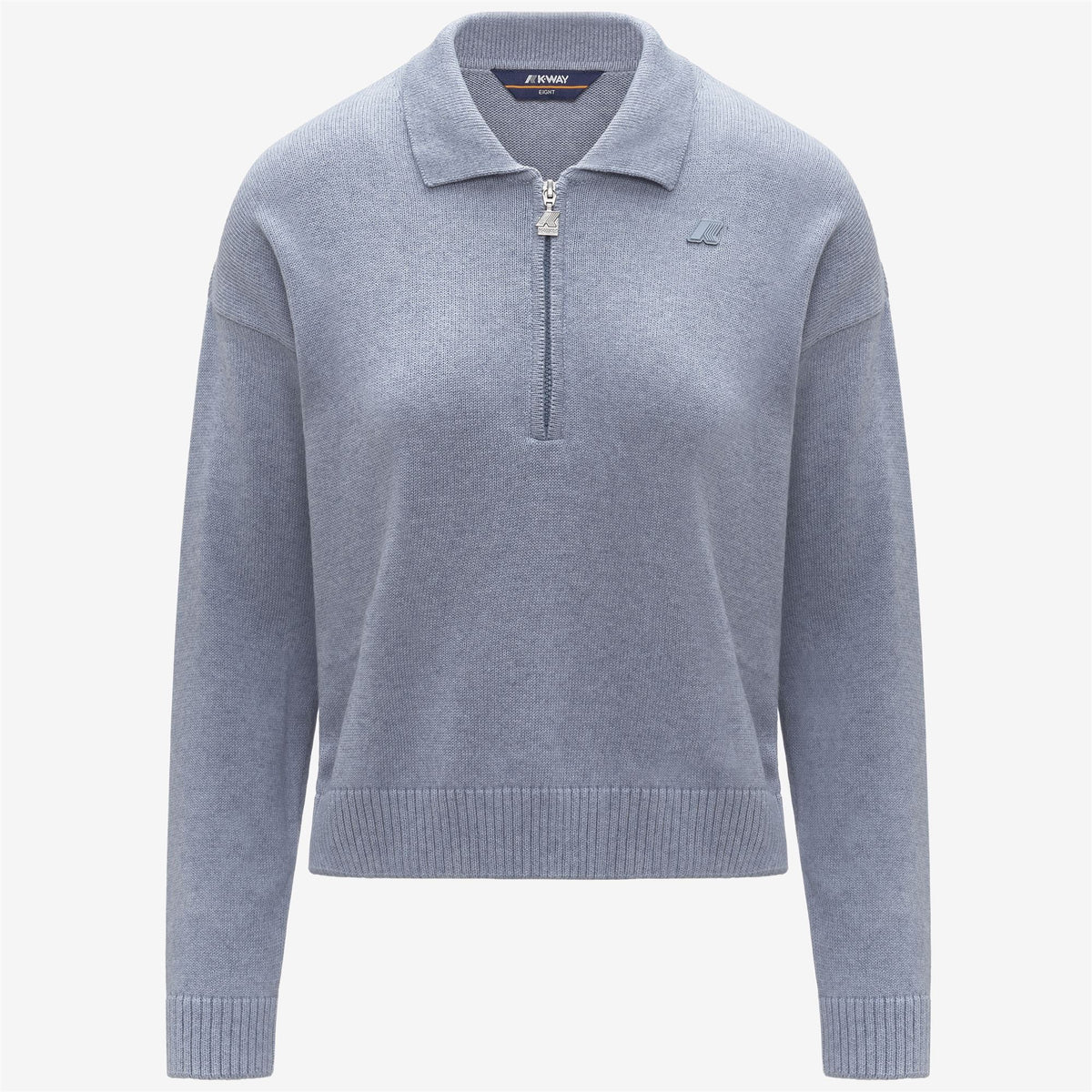 Knitwear_WOMAN_GRAMARNIER COTTON CASHMERE AF_Pull Over_Azure Mel - AZURE BLIZZARD - Commercial 1