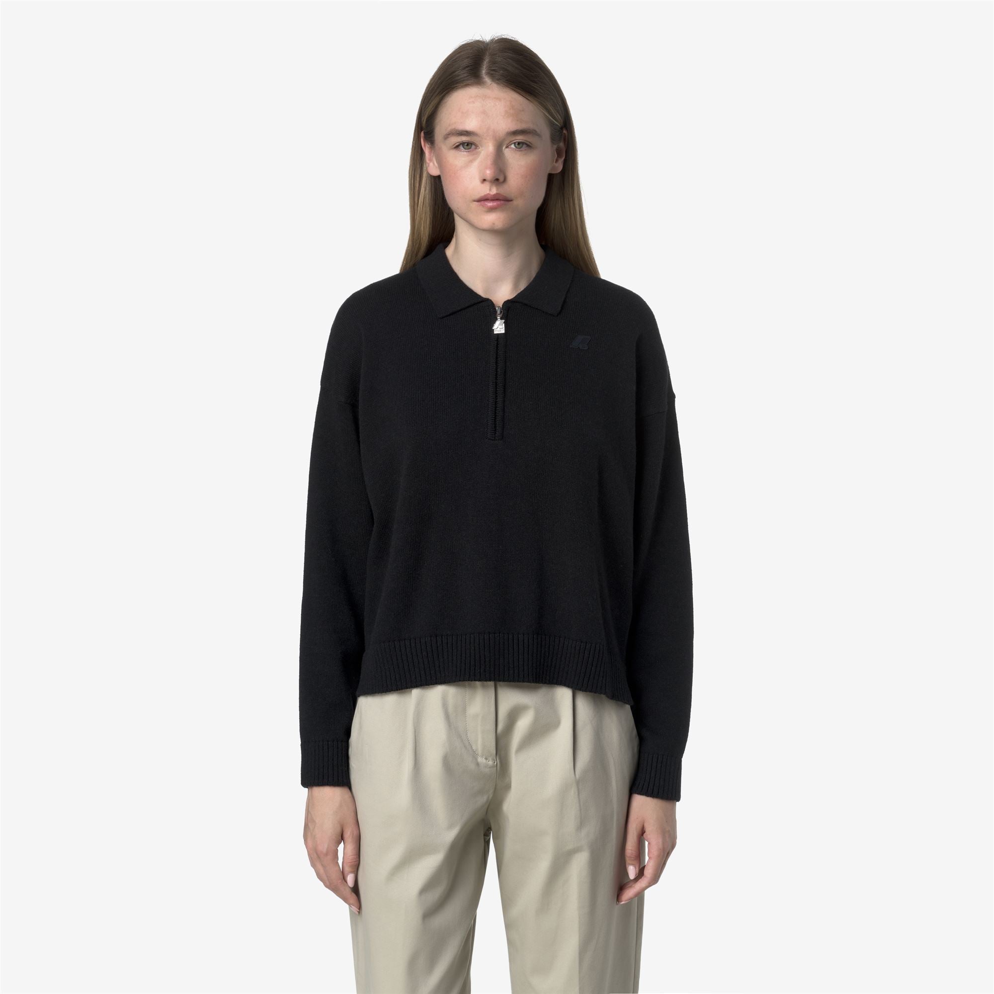 Knitwear_WOMAN_GRAMARNIER COTTON CASHMERE AF_Pull Over_Black Mel - Commercial 4
