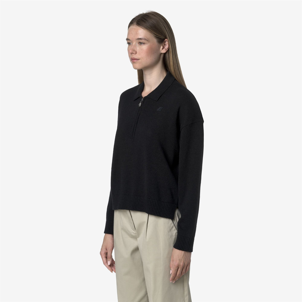 Knitwear_WOMAN_GRAMARNIER COTTON CASHMERE AF_Pull Over_Black Mel - Commercial 5