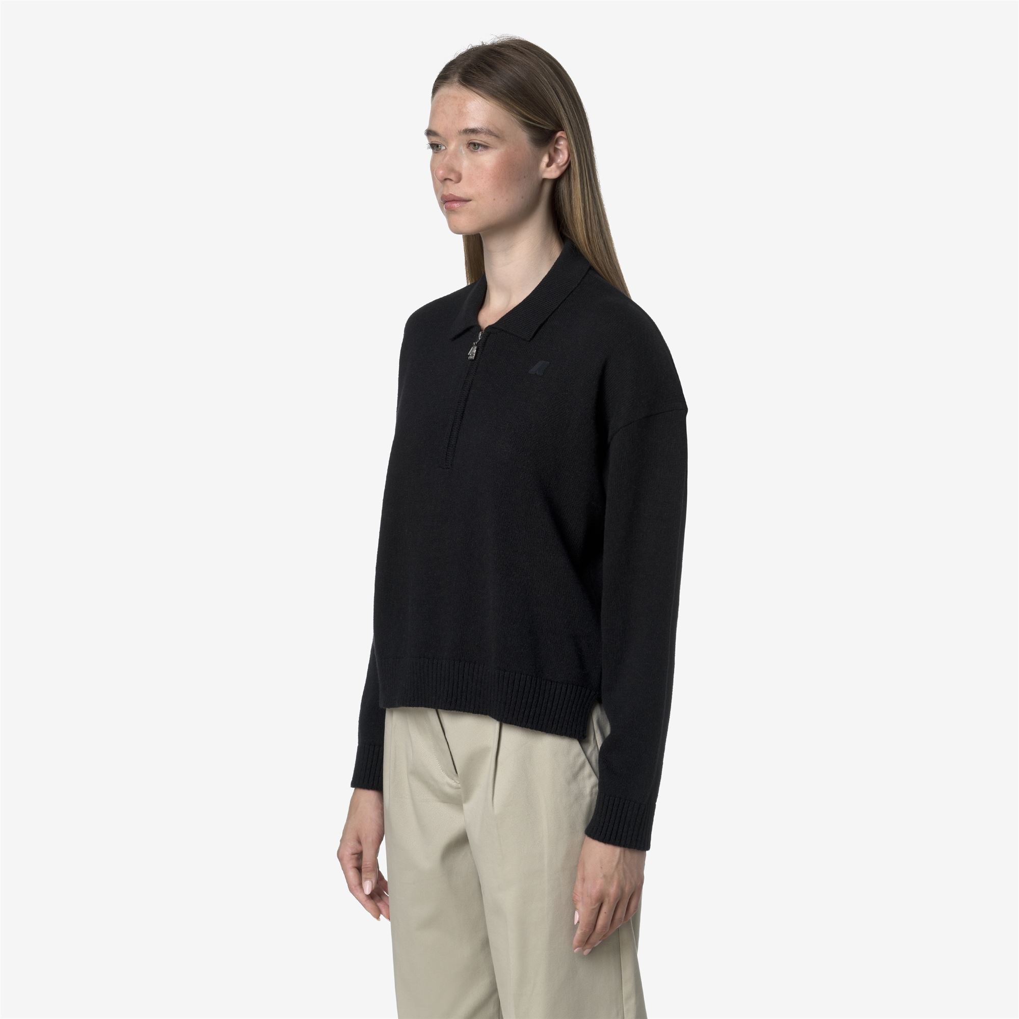 Knitwear_WOMAN_GRAMARNIER COTTON CASHMERE AF_Pull Over_Black Mel - Commercial 5