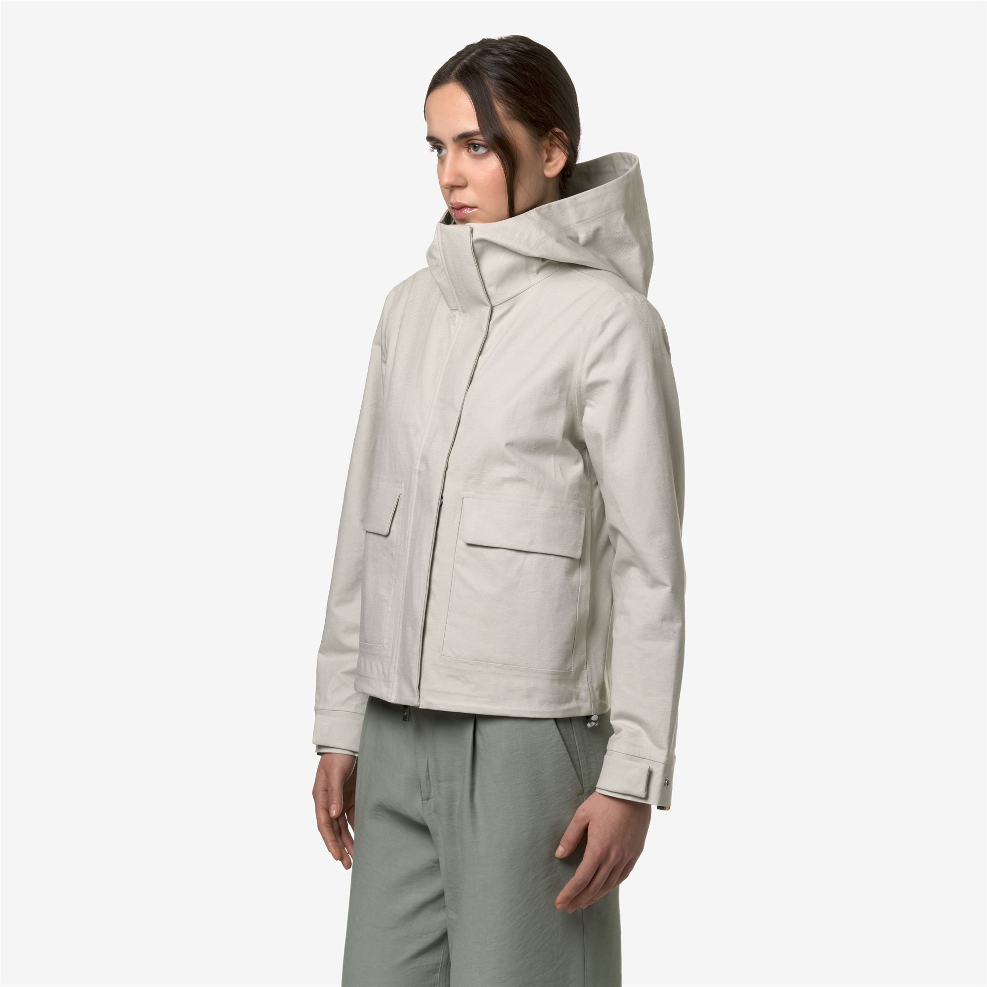 Jackets_Woman_SARTHE LINEN BLEND 2L_Short_BEIGE LT - SILVER - Commercial 5