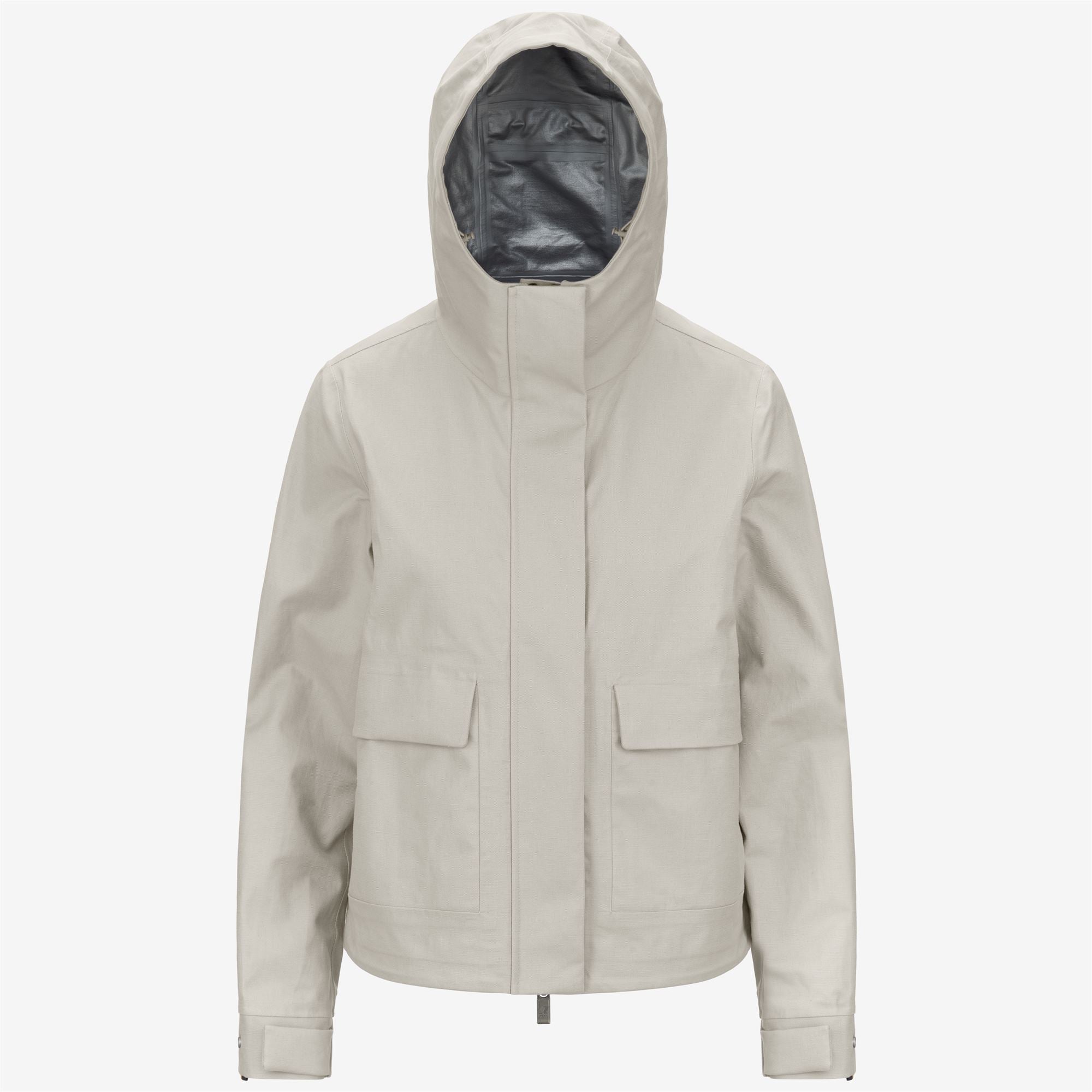 Jackets_Woman_SARTHE LINEN BLEND 2L_Short_BEIGE LT - SILVER - Commercial 1