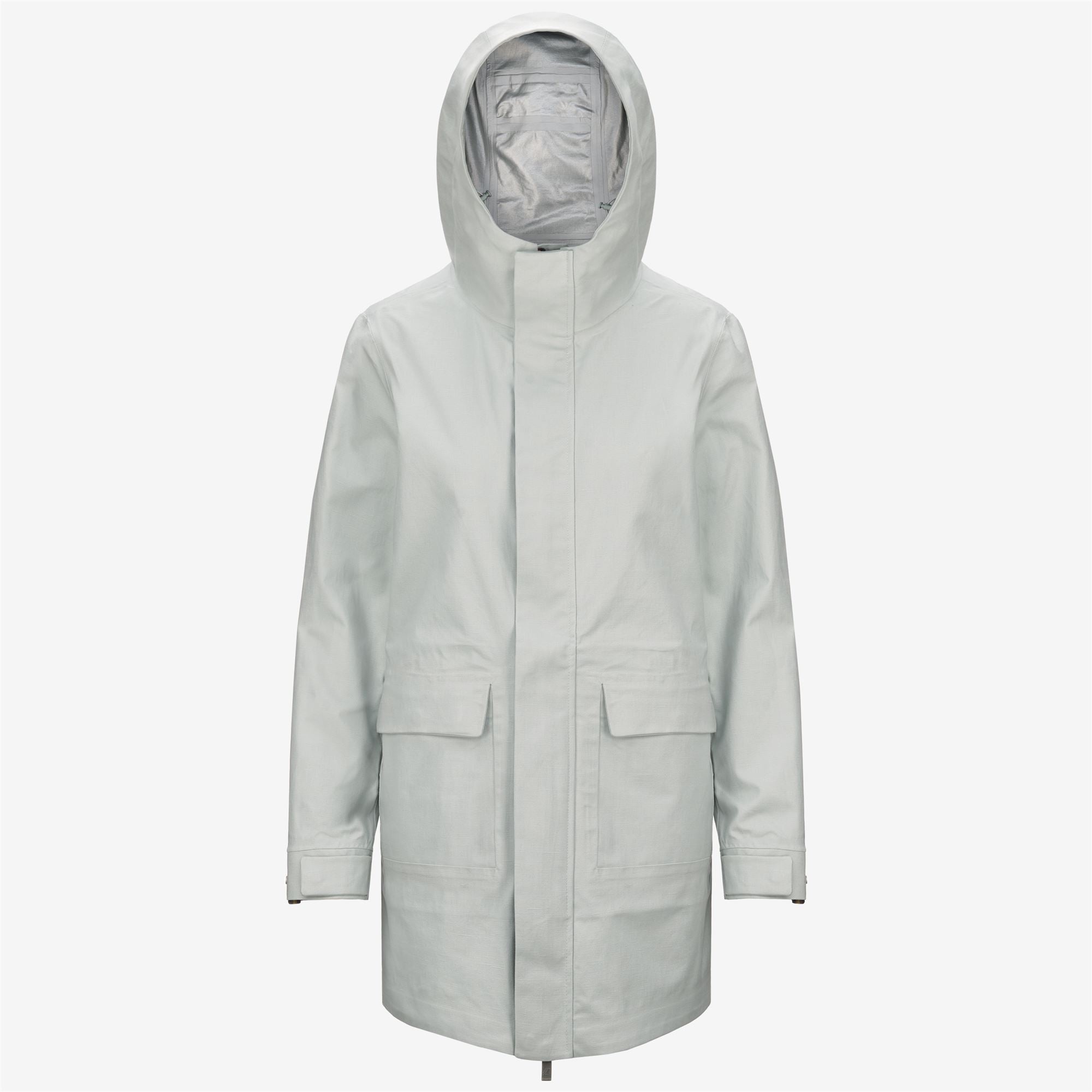 Jackets_Woman_THERSA LINEN BLEND 2L_3/4 Length_Grey Sage - SILVER - Commercial 1