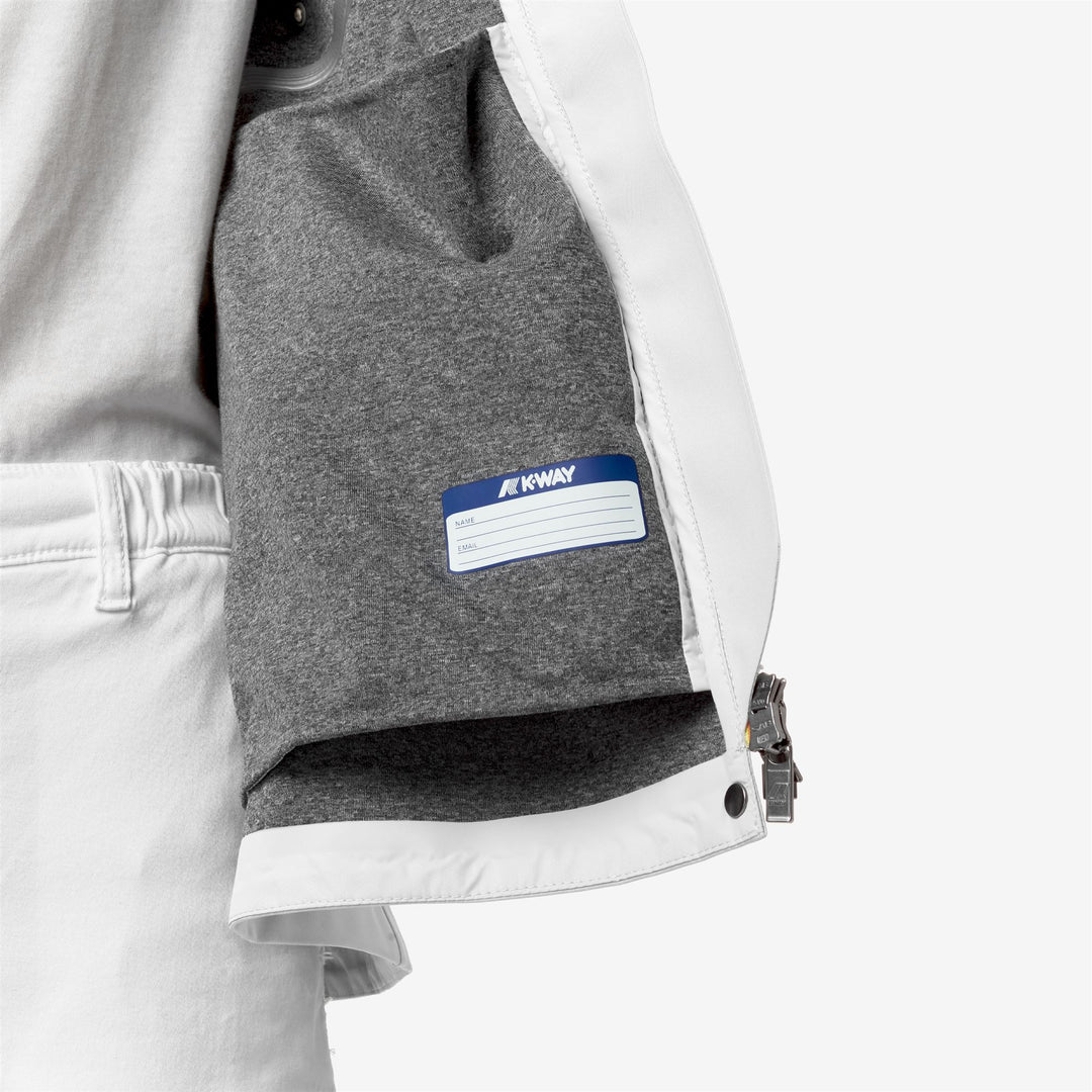 Chaqueta de ciudad gris y blanca para mujer, resistente al agua main