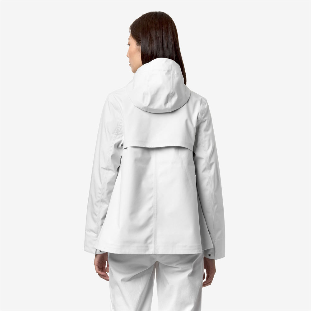 Grey White Women's Mid-Length Water-Resistant City Jacket 02