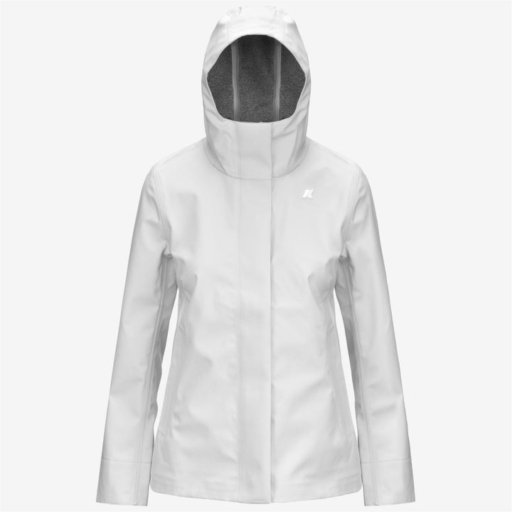 Chaqueta de ciudad gris y blanca para mujer, resistente al agua 5