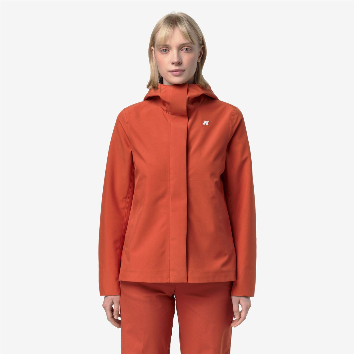 Jackets_Woman_MADALINA BONDED JERSEY_Mid_Orange Brownish - Commercial 4