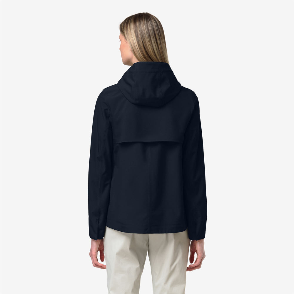 Blue Women's Mid-Length Water-Resistant City Jacket 02