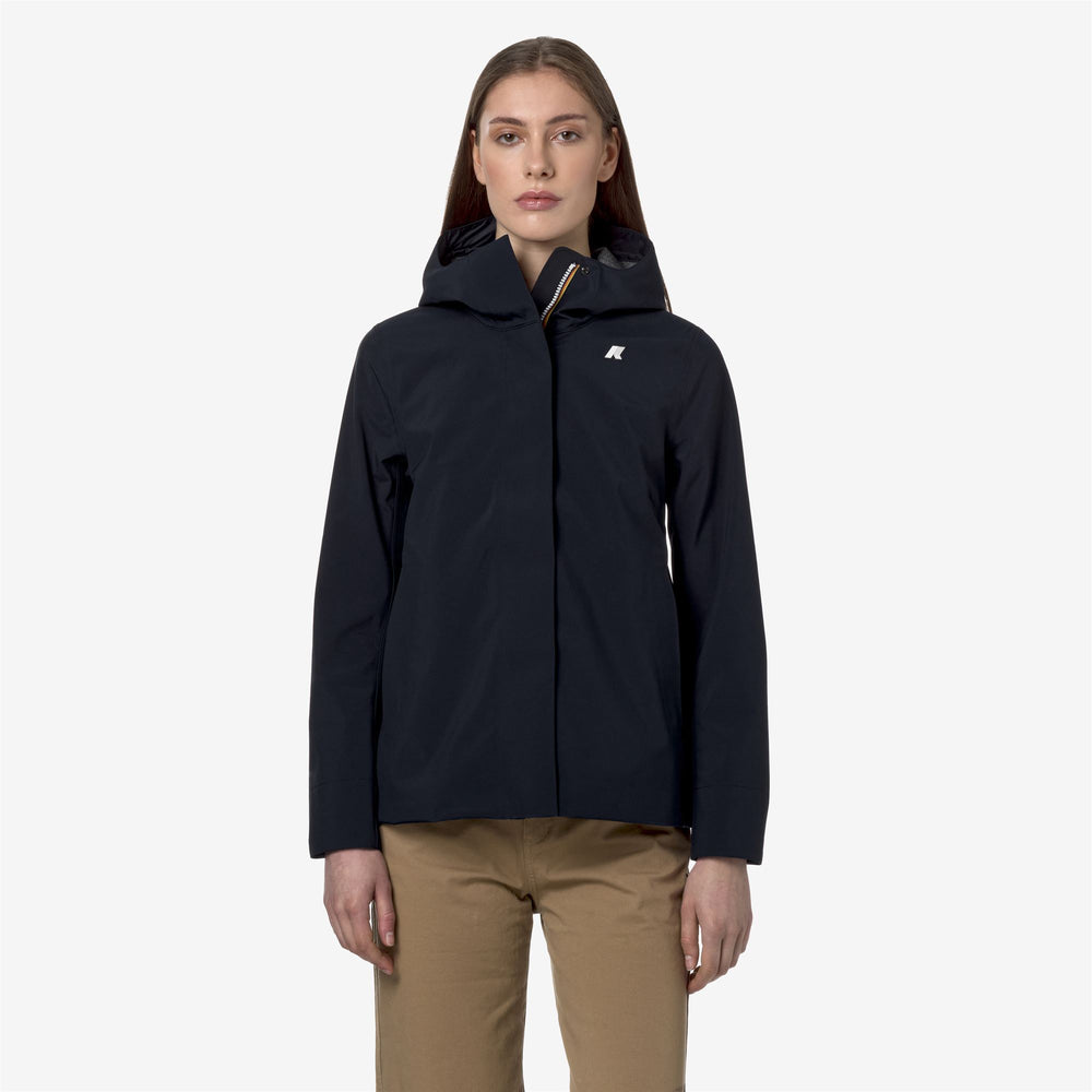 Blue Women's Mid-Length Water-Resistant City Jacket 02