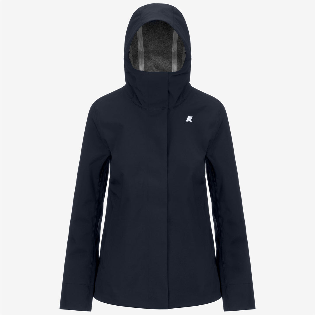 Blue Women's Mid-Length Water-Resistant City Jacket 01
