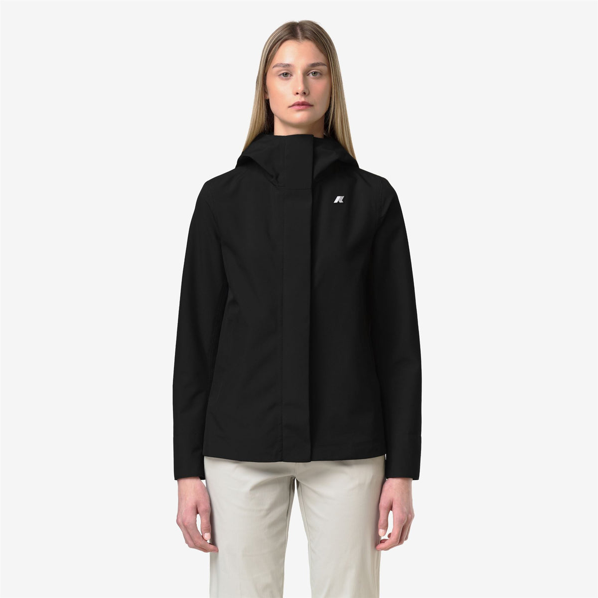 Jackets_WOMAN_MADALINA BONDED JERSEY_Mid_Black Pure - Commercial 4