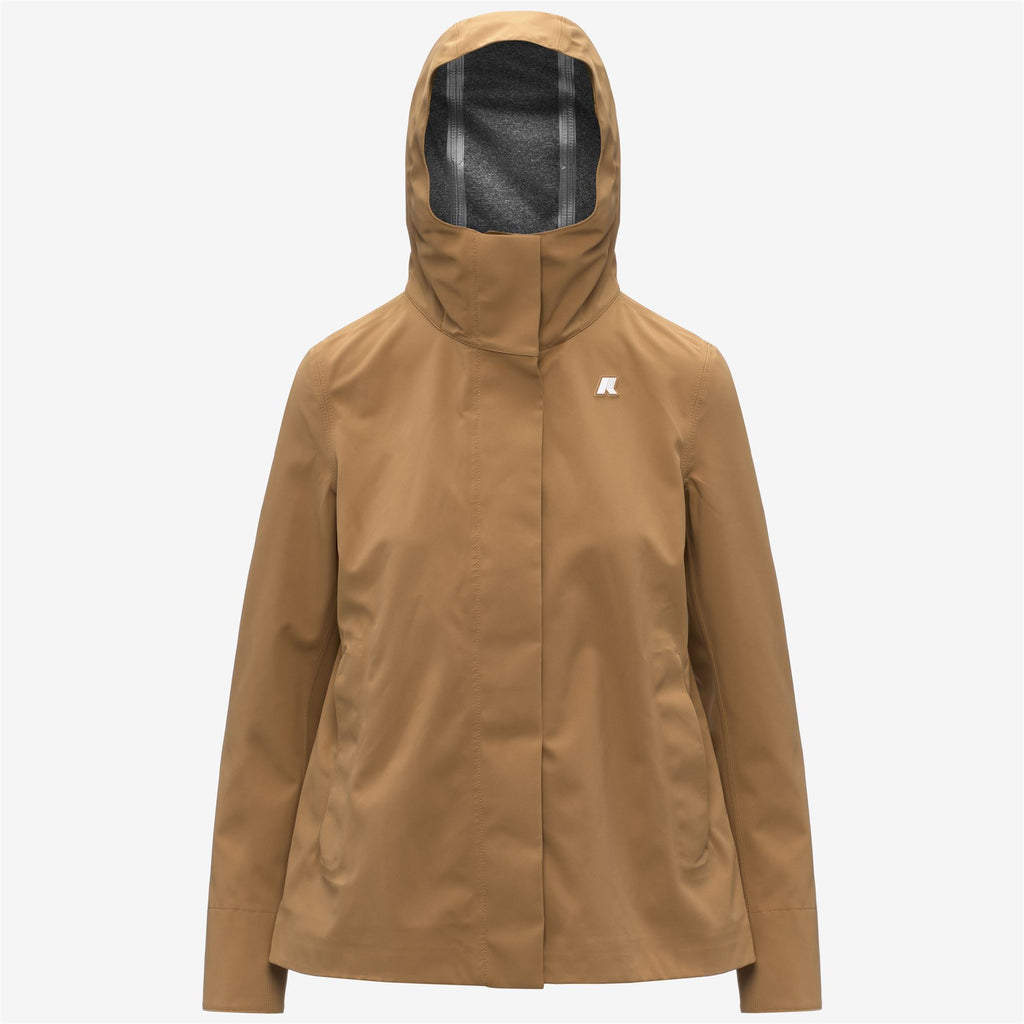 Jackets_Woman_MADALINA BONDED JERSEY_Mid_Brown Bistre - Commercial 1