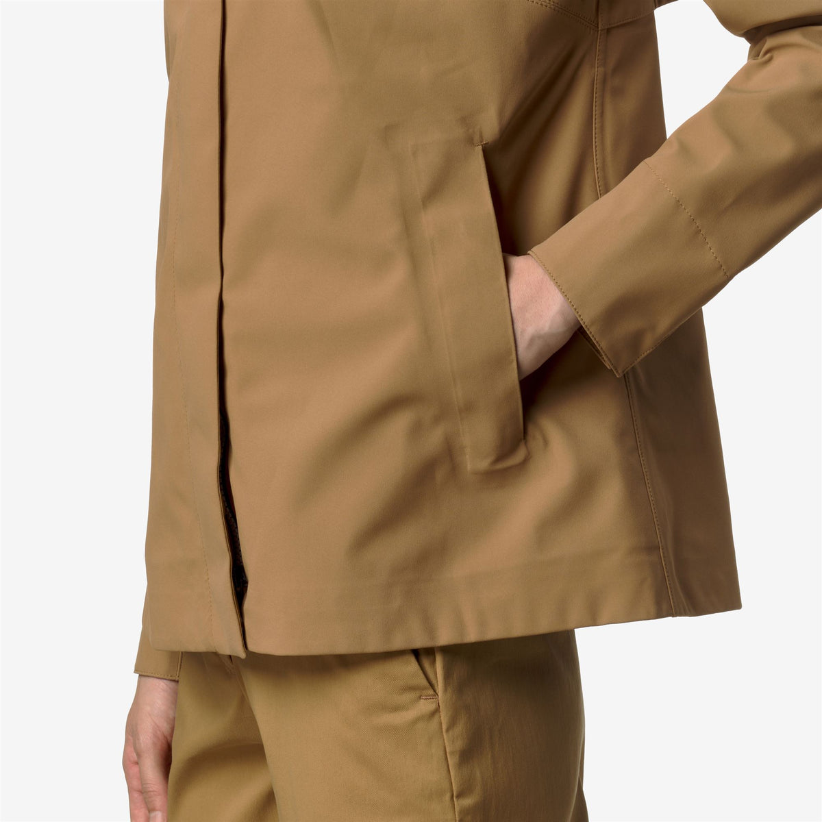 Jackets_Woman_MADALINA BONDED JERSEY_Mid_Brown Bistre - Commercial 7