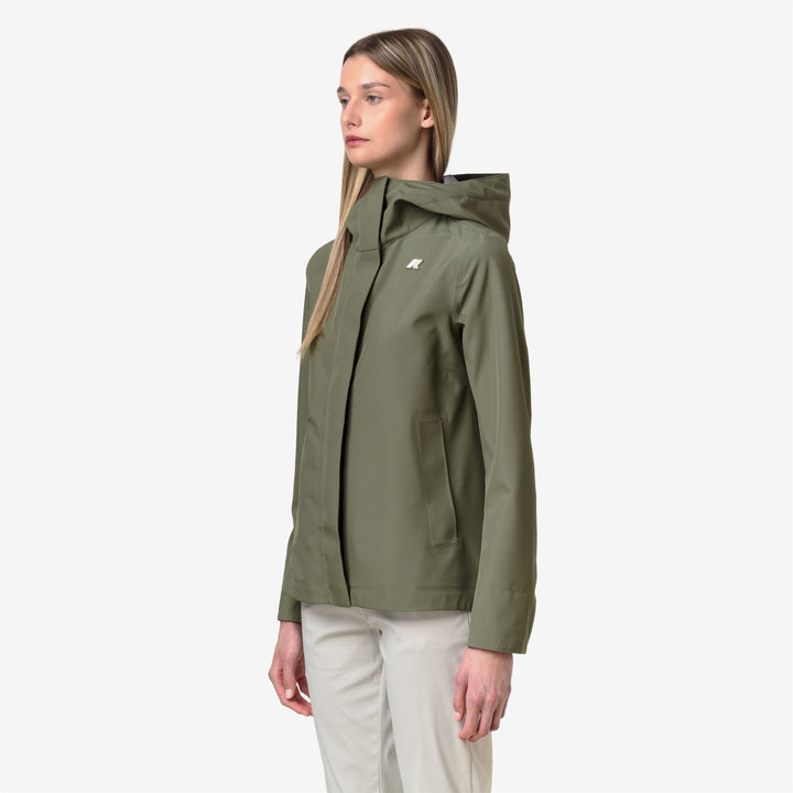 MADALINA BONDED JERSEY - Jackets - Mid - Woman - GREEN LICHEN 4