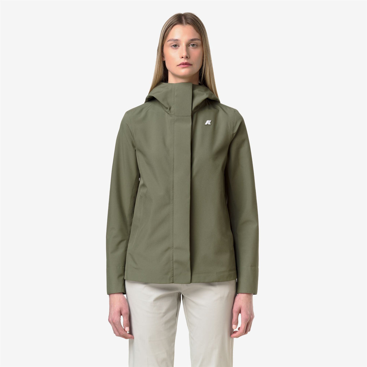 Jackets_Woman_MADALINA BONDED JERSEY_Mid_Green Lichen - Commercial 4