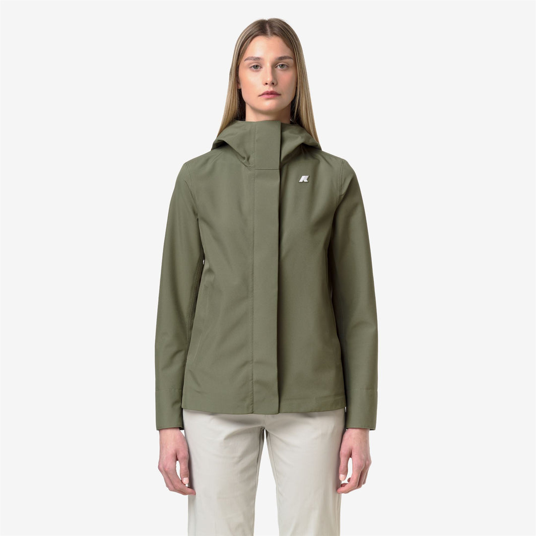 MADALINA BONDED JERSEY - Jackets - Mid - Woman - GREEN LICHEN main