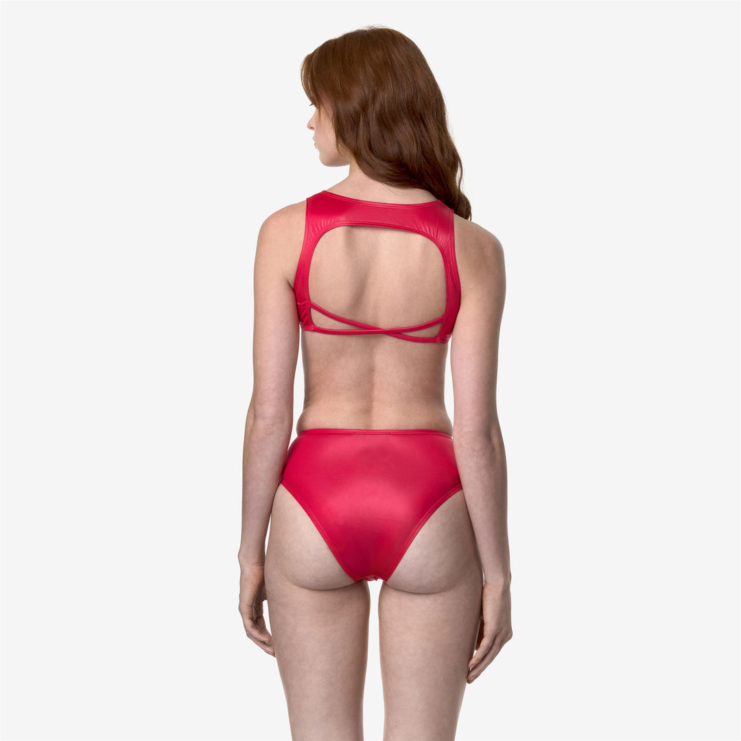 Bathing Suits Woman HOPAN Brief FUCHSIA Dressed Front Double		