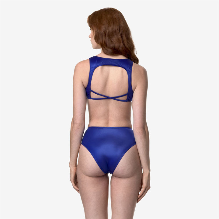 Bathing Suits Woman HOPAN Brief BLUE SURF Dressed Front Double		
