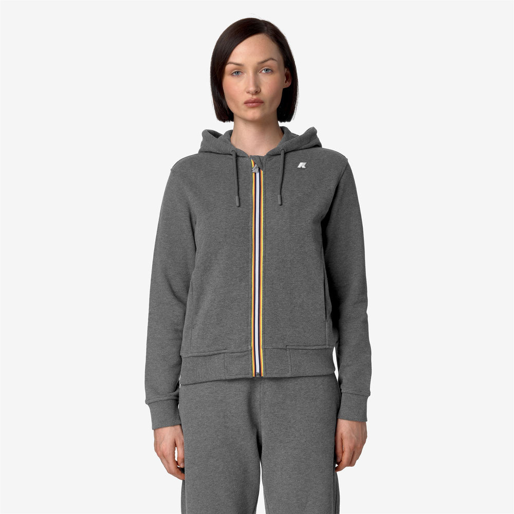 Grey Women's Slim Fit Fleece Jacket for Leisure Activities 02