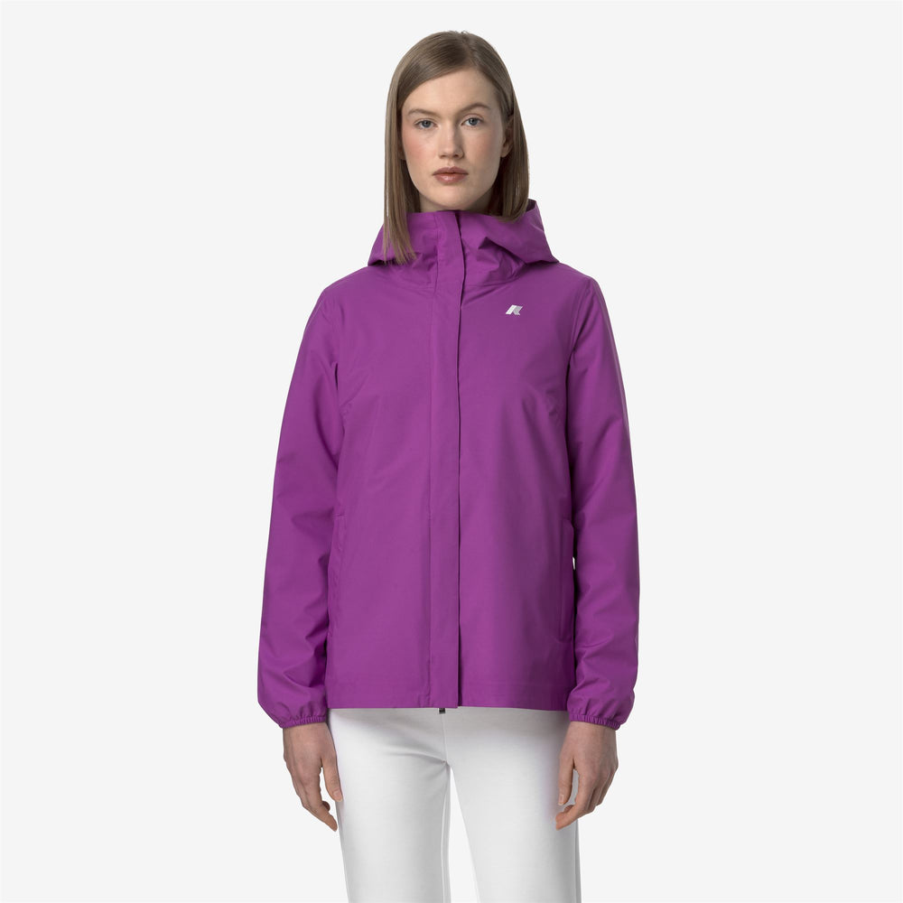 Violet Women's Mid-Length Waterproof Jacket with Stretch Fabric 02