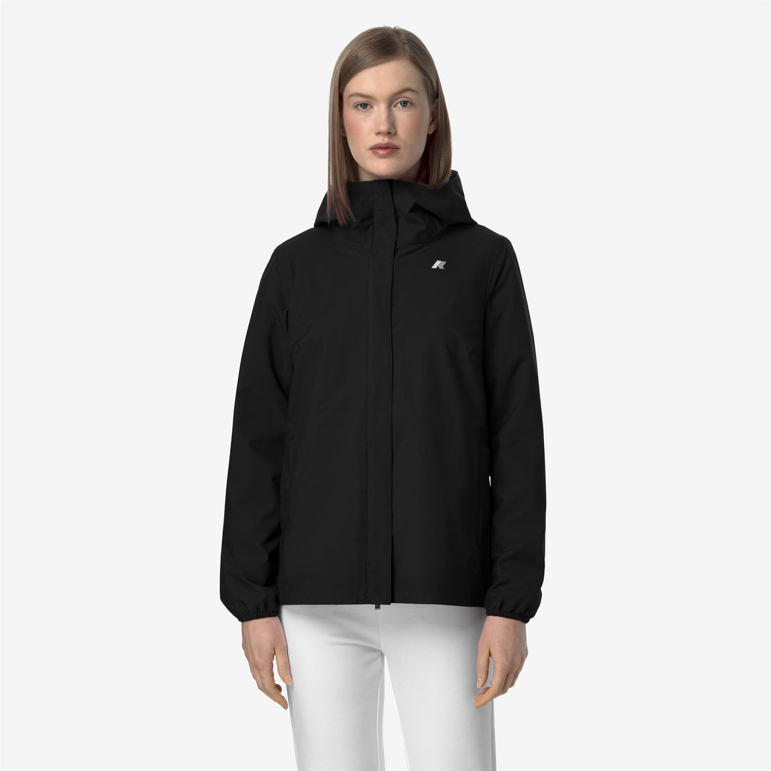 Black Grey Women's Waterproof Mid Jacket for Variable Weather 01
