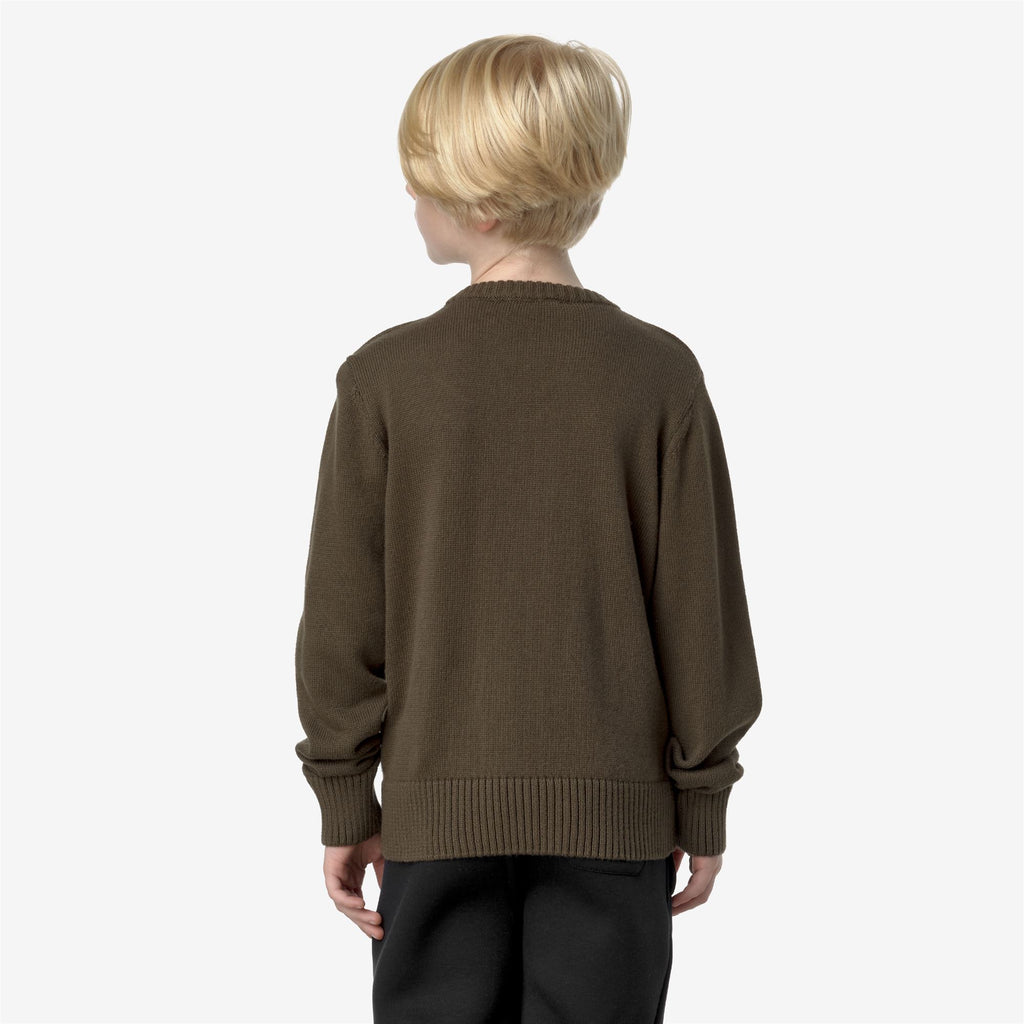 Knitwear_KID UNISEX_P. SEBASTIEN COTTON CASHMERE_Pull Over_GREEN BLACKISH - Commercial 6