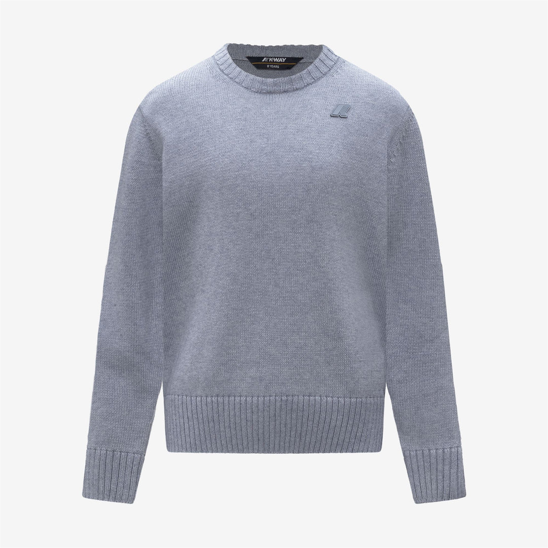 Maglione unisex in maglia di cashmere e cotone blu azzurro per bambini 01