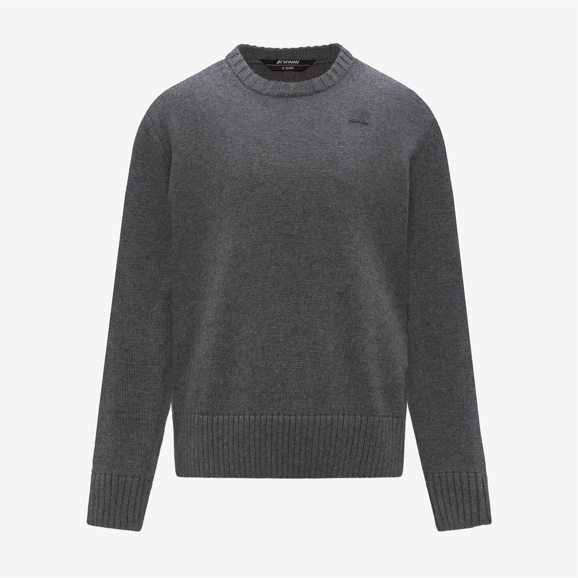 Knitwear_KID UNISEX_P. SEBASTIEN COTTON CASHMERE_Pull Over_Grey Smoked Mel - Commercial 1