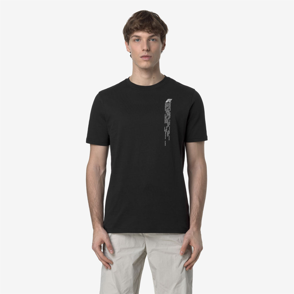 Black Men's Crew Neck Graphic T-Shirt in Soft Cotton 02