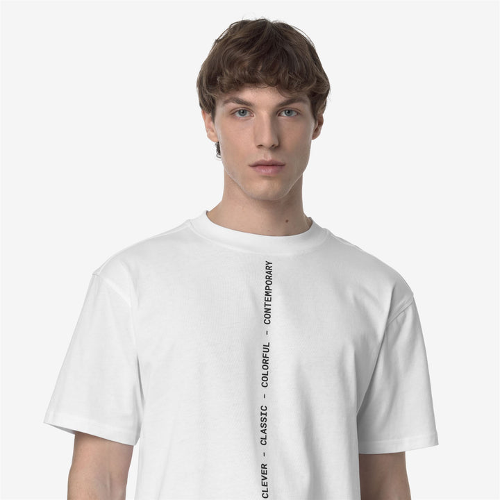 T-Shirt Casual Uomo in Cotone Grigia e Bianca con Stampa Grafica 3