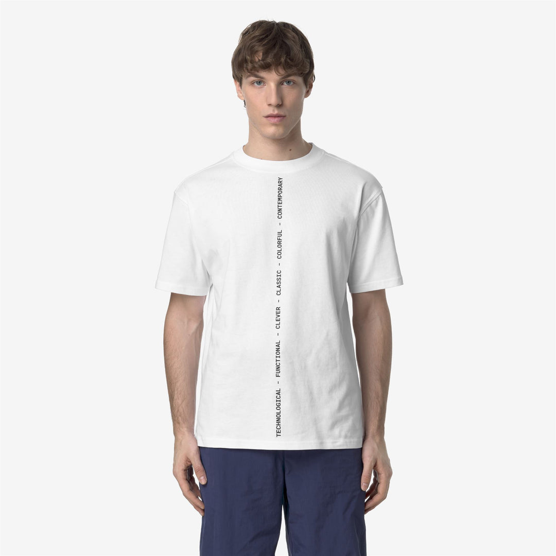 T-Shirt Casual Uomo in Cotone Grigia e Bianca con Stampa Grafica main