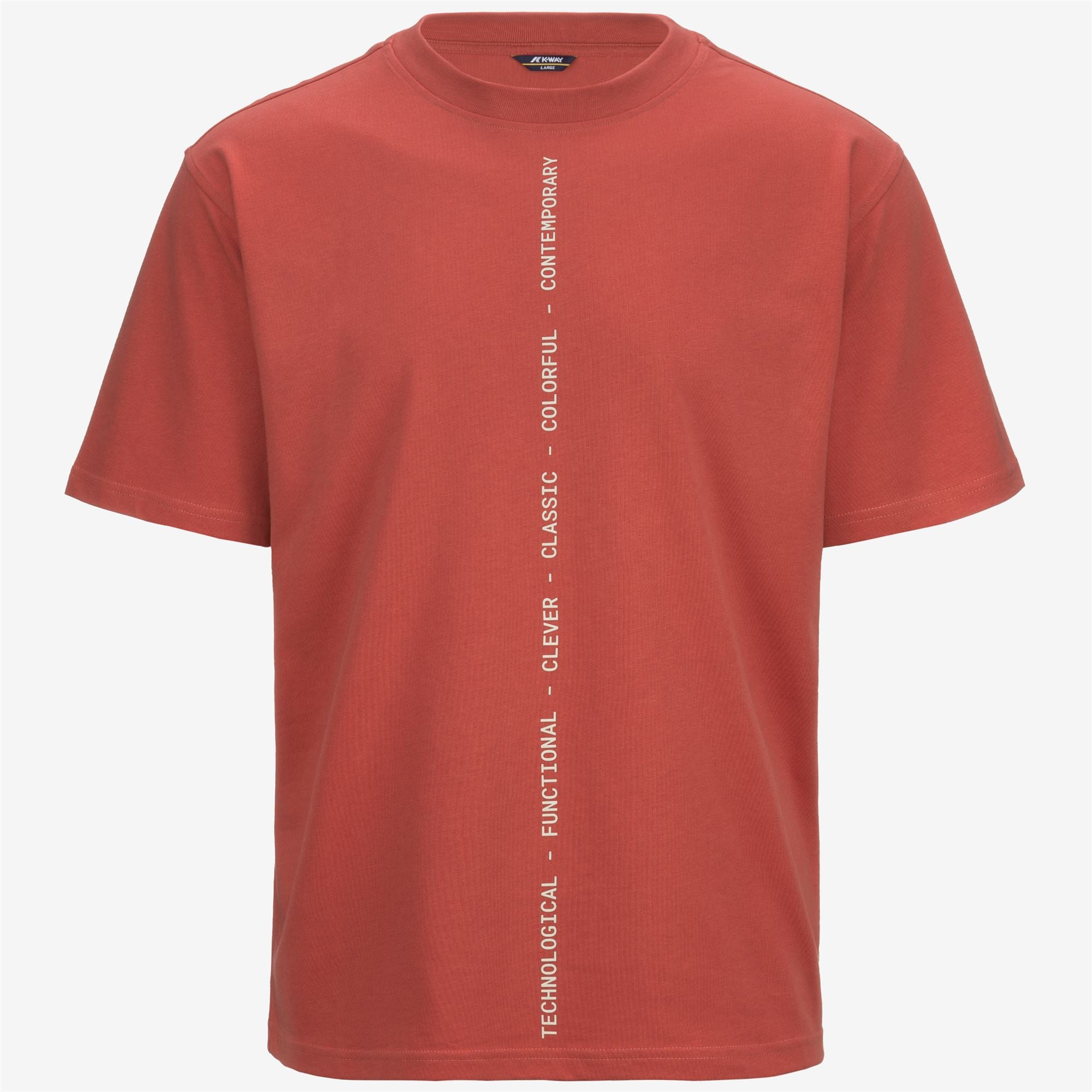 T-Shirts & Top_MAN_SOLO IDENTITY LETTERING JERSEY_T-Shirt_Red Jasper - Commercial 1