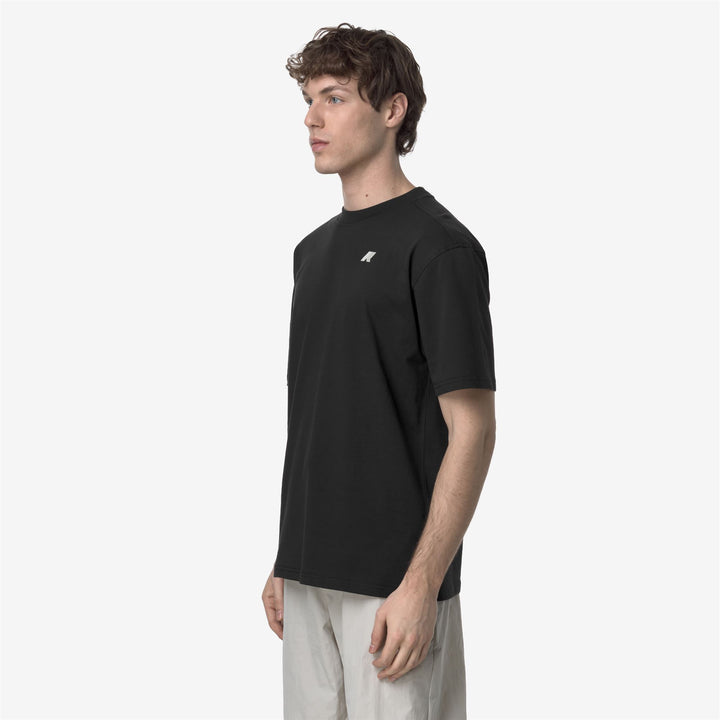 T-shirt casual da uomo in cotone nero con stampa 5