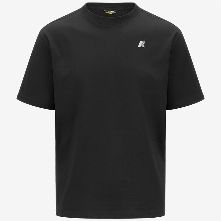 T-shirt casual da uomo in cotone nero con stampa 1