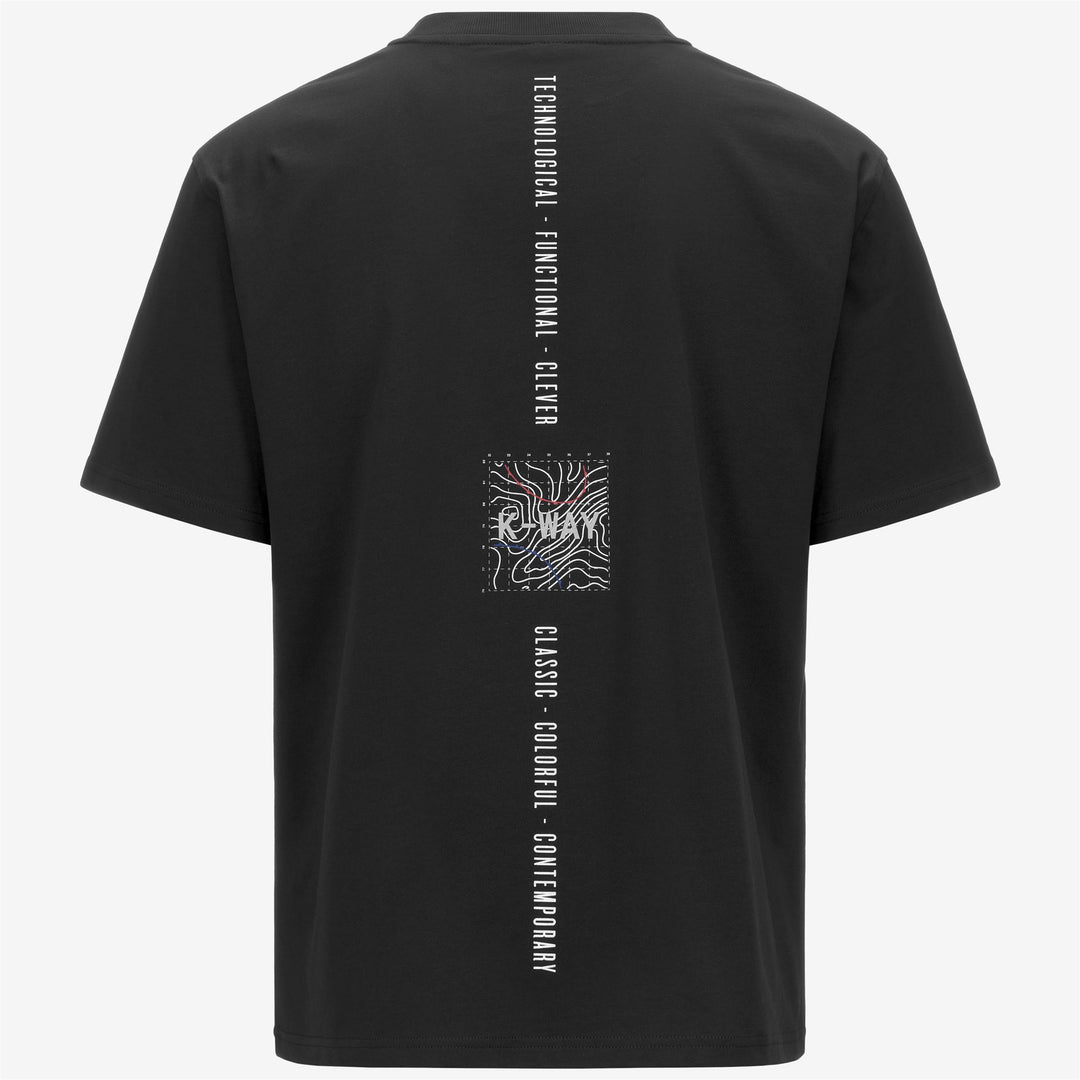 T-shirt casual da uomo in cotone nero con stampa main