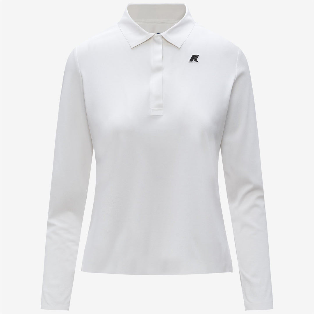 Polo de golf blanco para mujer con tejido elástico main