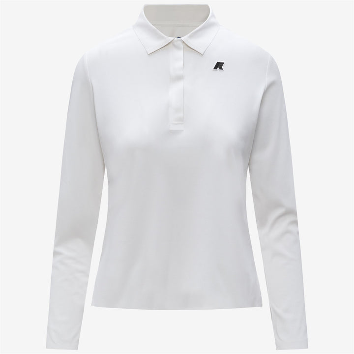 Polo de golf blanco para mujer con tejido elástico 5