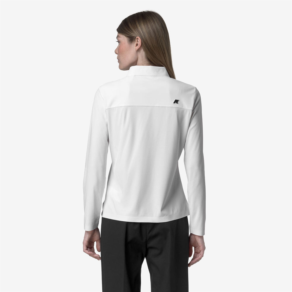 White Women's Golf Polo Shirt with Stretch Fabric 02