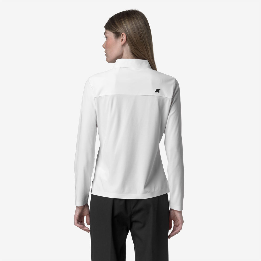 Polo de golf blanco para mujer con tejido elástico main